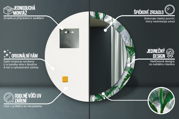 Okrasno ogledalo Tropski listi