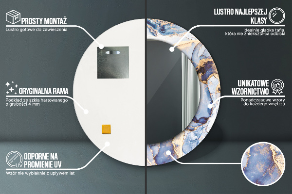 Okrasno ogledalo Abstraktna tekoča umetnost