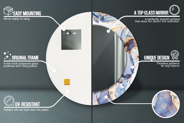 Okrasno ogledalo Abstraktna tekoča umetnost