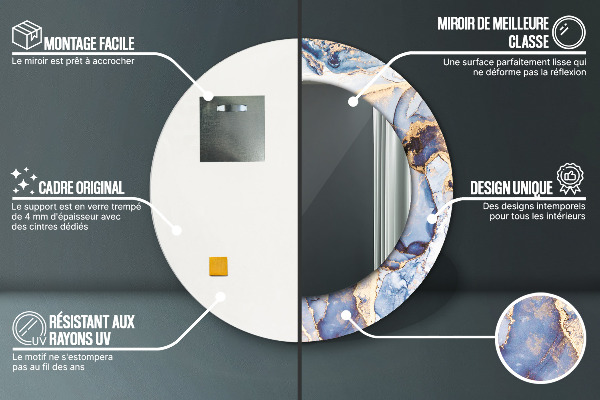 Okrasno ogledalo Abstraktna tekoča umetnost