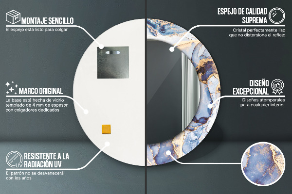 Okrasno ogledalo Abstraktna tekoča umetnost