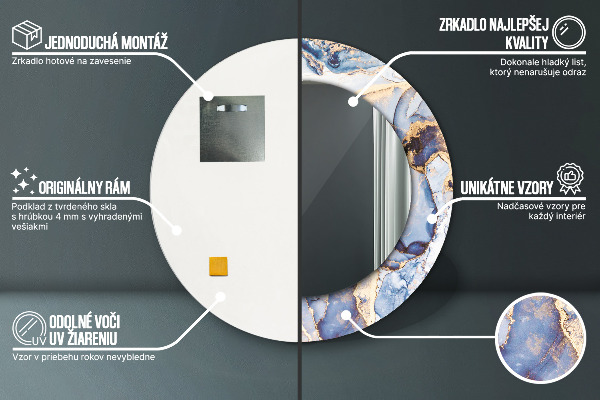 Okrasno ogledalo Abstraktna tekoča umetnost