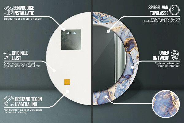 Okrasno ogledalo Abstraktna tekoča umetnost