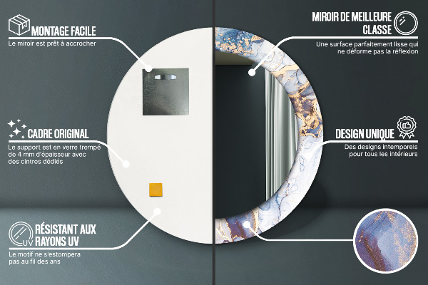 Okrasno ogledalo Abstraktna tekoča umetnost