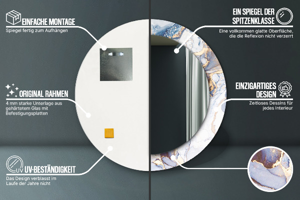 Okrasno ogledalo Abstraktna tekoča umetnost