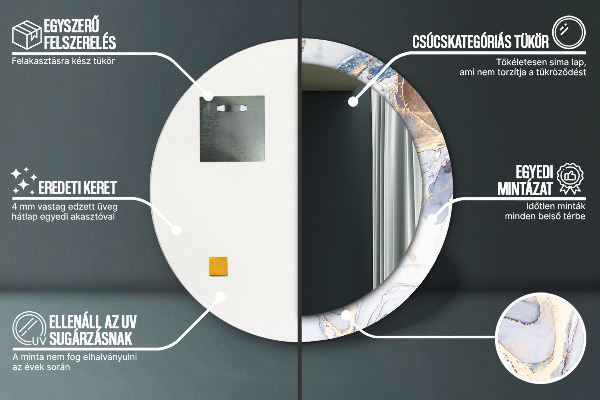 Okrasno ogledalo Abstraktna tekoča umetnost