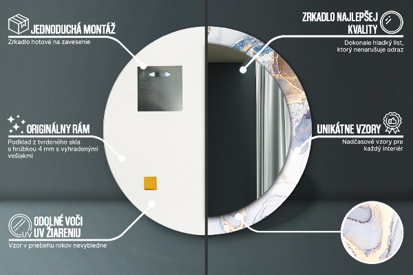 Okrasno ogledalo Abstraktna tekoča umetnost