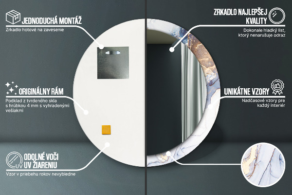 Okrasno ogledalo Abstraktna tekoča umetnost