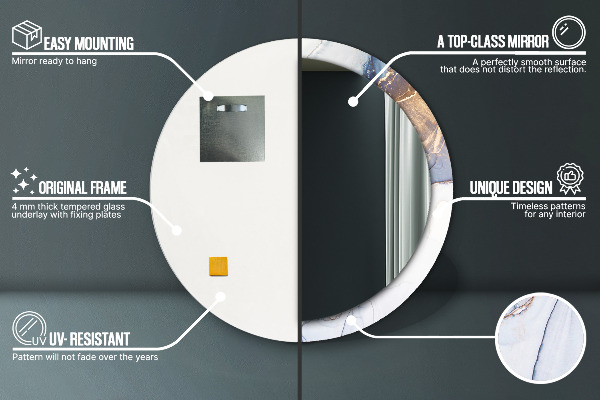 Okrasno ogledalo Abstraktna tekoča umetnost