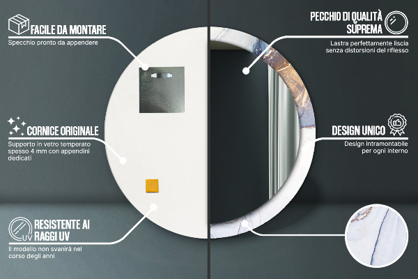 Okrasno ogledalo Abstraktna tekoča umetnost