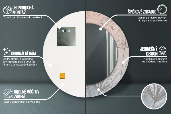 Dekorativno ogledalo Tropske rože
