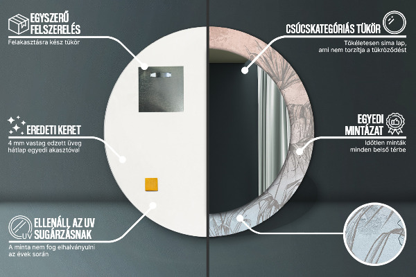 Dekorativno ogledalo Tropske rože