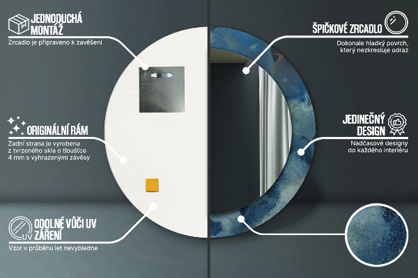 Dekorativno ogledalo Marmorni oniks