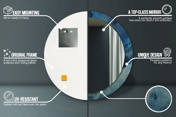 Dekorativno ogledalo Marmorni oniks