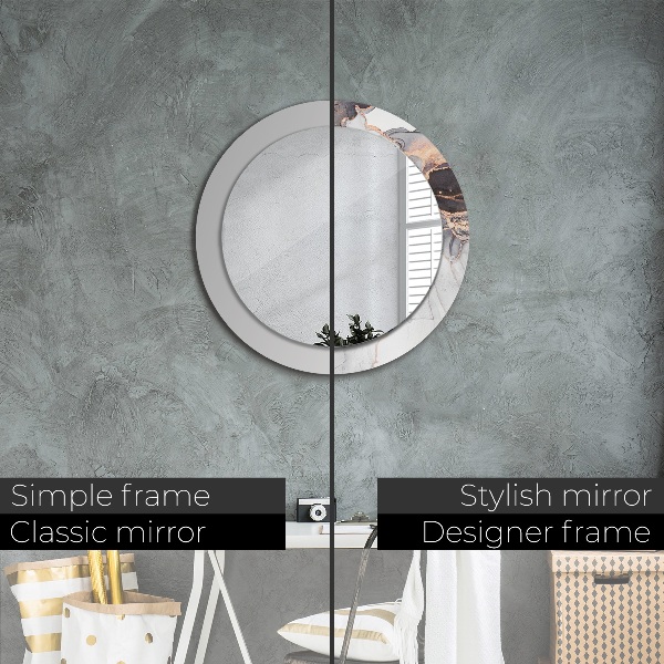 Ogledalo s potiskanim okvirjem Abstraktna tekočina