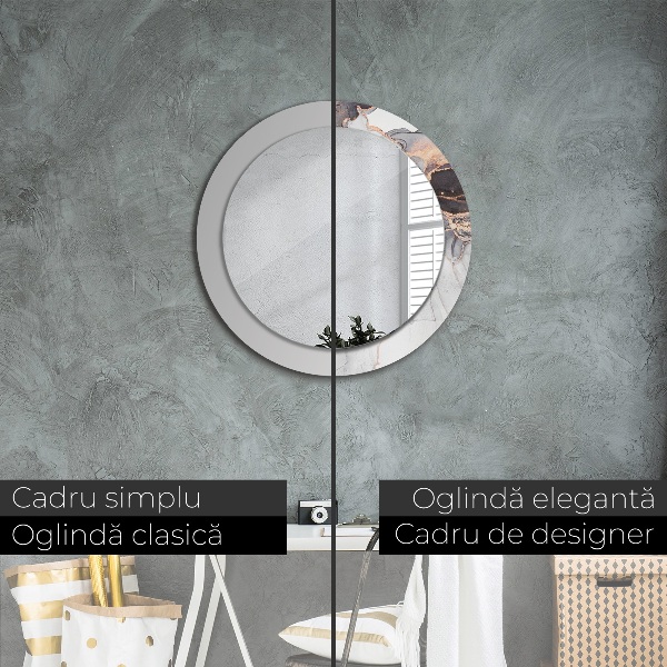 Ogledalo s potiskanim okvirjem Abstraktna tekočina