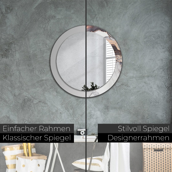 Ogledalo s potiskanim okvirjem Abstraktna tekočina