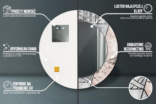 Dekorativno ogledalo Živalska abstrakcija