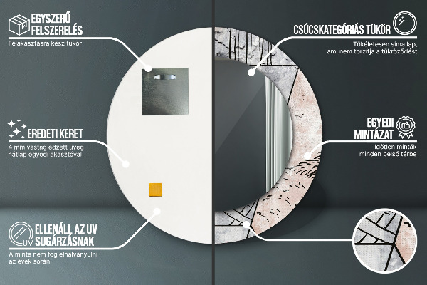 Dekorativno ogledalo Živalska abstrakcija