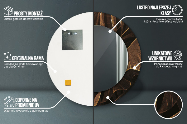 Okrasno ogledalo Rjavi bananini listi