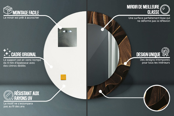 Okrasno ogledalo Rjavi bananini listi