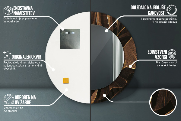 Okrasno ogledalo Rjavi bananini listi