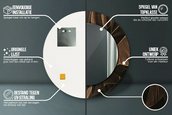 Okrasno ogledalo Rjavi bananini listi