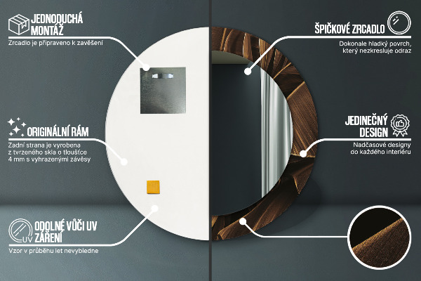 Okrasno ogledalo Rjavi bananini listi