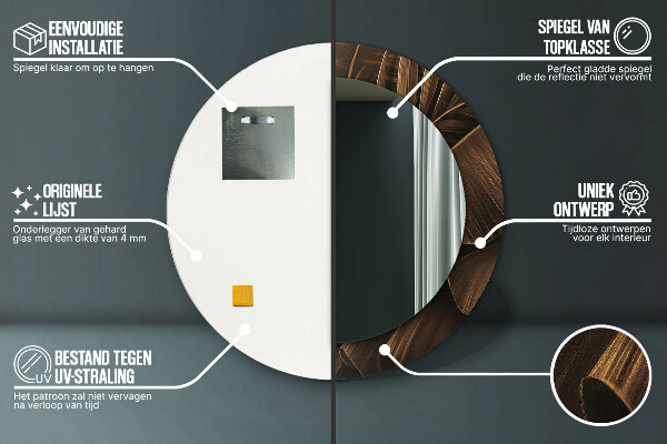 Okrasno ogledalo Rjavi bananini listi