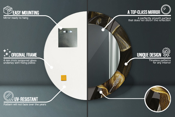 Ogledalo z okrasnim okvirjem Cvetje hibiskusa