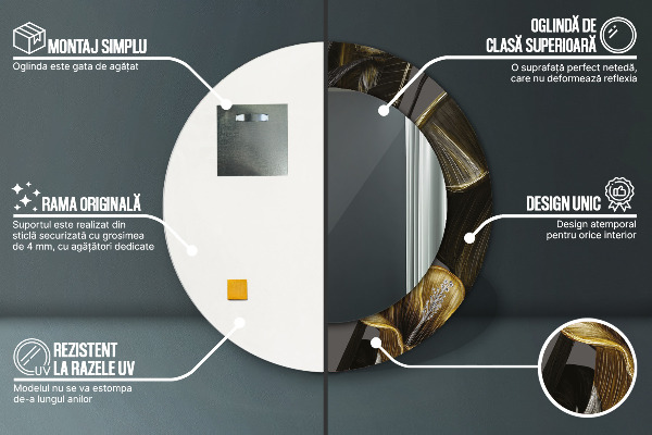 Ogledalo z okrasnim okvirjem Cvetje hibiskusa