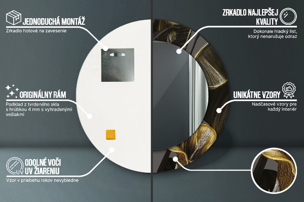 Ogledalo z okrasnim okvirjem Cvetje hibiskusa