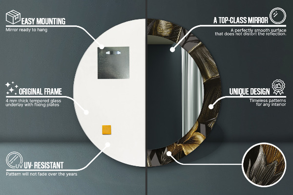 Ogledalo z okrasnim okvirjem Cvetje hibiskusa