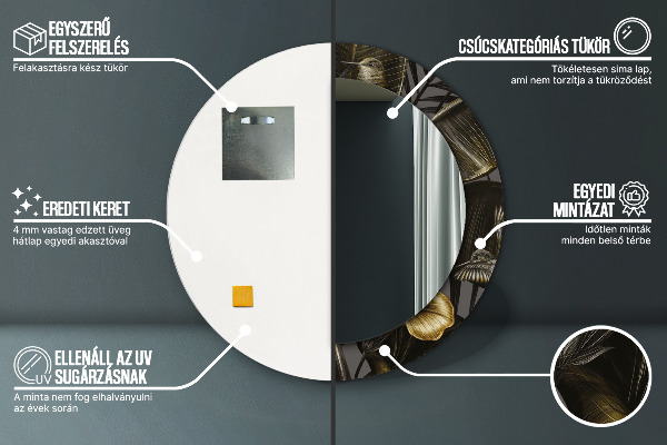 Ogledalo z okrasnim okvirjem Cvetje hibiskusa