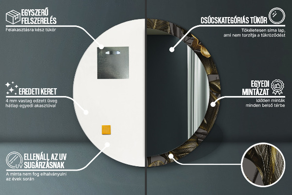 Ogledalo z okrasnim okvirjem Cvetje hibiskusa