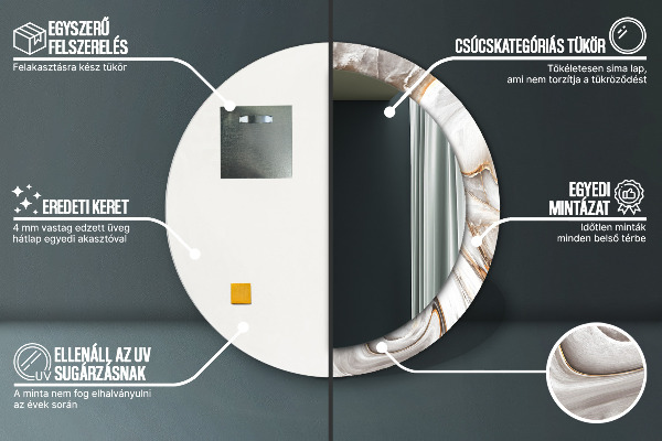 Tiskano ogledalo Svetel marmor