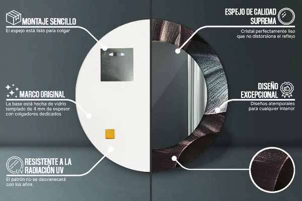 Ogledalo z okrasnim okvirjem Temni tropski listi