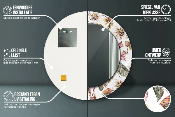 Ogledalo z okrasnim okvirjem Vintage cvetje