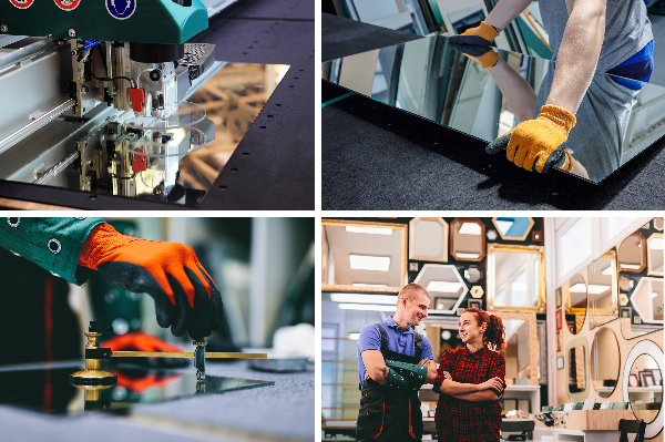 Okroglo kopalniško ogledalo z lučko 100 cm