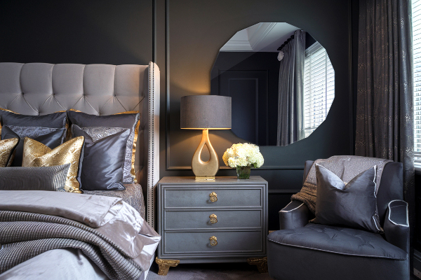 Poligonalno ogledalo sodoben dodatek 100x100 cm