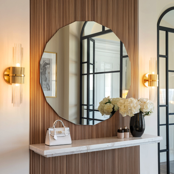 Geometrijsko ogledalo estetsko 80x80 cm