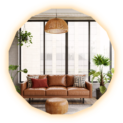 LED poligonalno ogledalo 100x100 cm