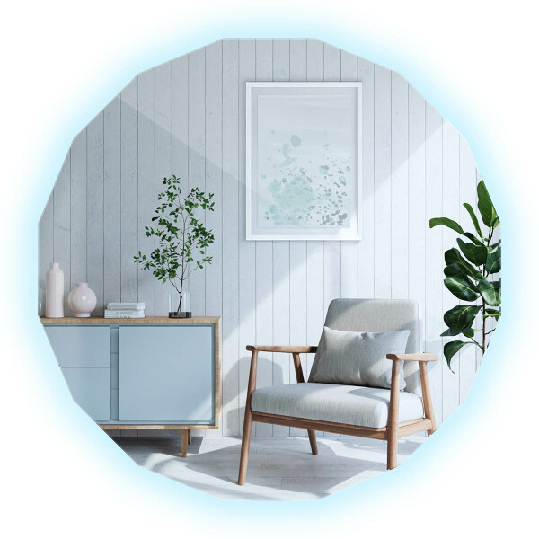 LED poligonalno ogledalo 80x80 cm