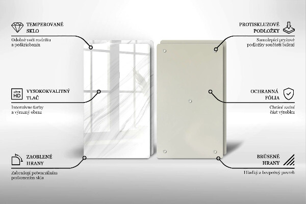 Zaščitna plošča za štedilnik Nežen marmor