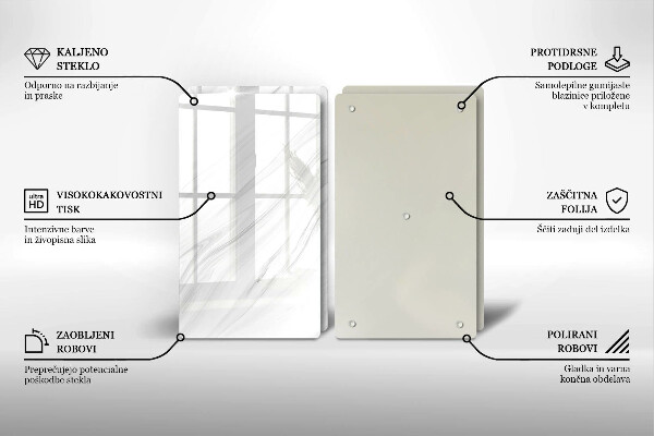 Zaščitna plošča za štedilnik Nežen marmor