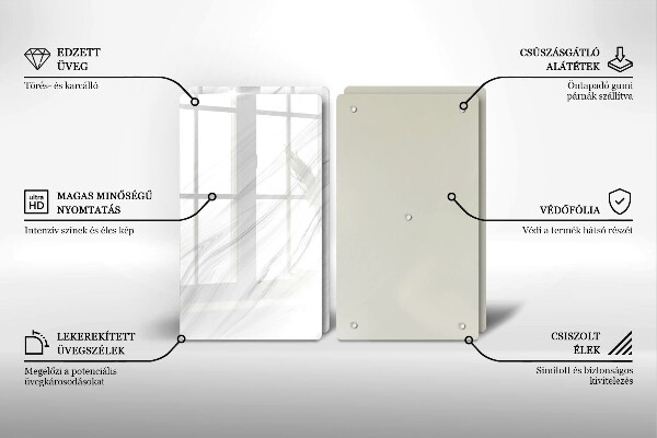 Zaščitna plošča za štedilnik Nežen marmor