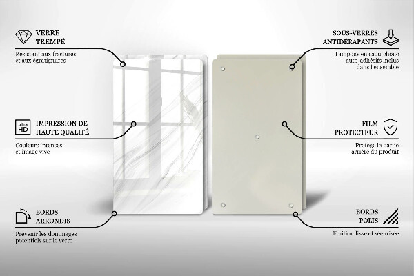 Zaščitna plošča za štedilnik Nežen marmor