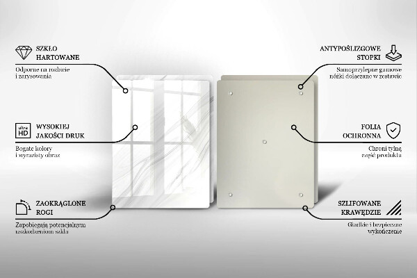 Zaščitna plošča za štedilnik Nežen marmor