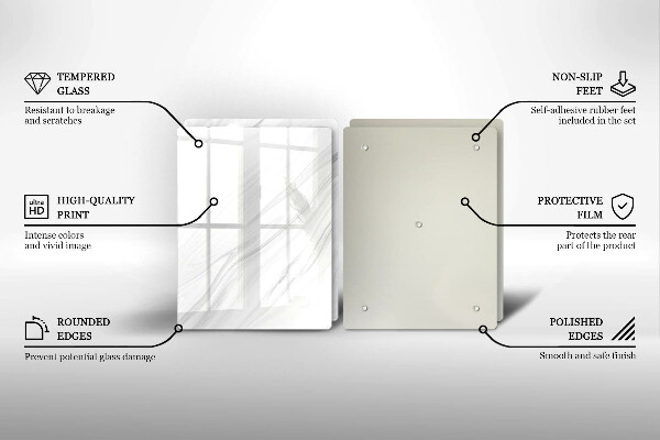 Zaščitna plošča za štedilnik Nežen marmor