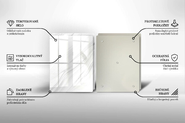 Zaščitna plošča za štedilnik Nežen marmor